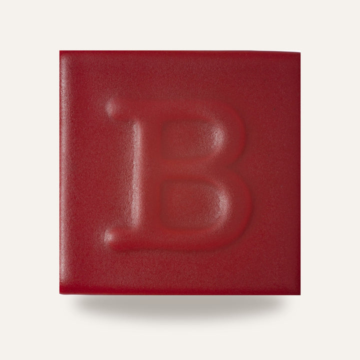9612 VERMELHO MATE — amostra cozida