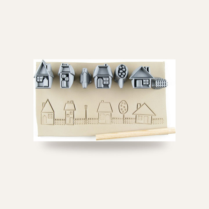 Carimbos de casas — amostra cozida