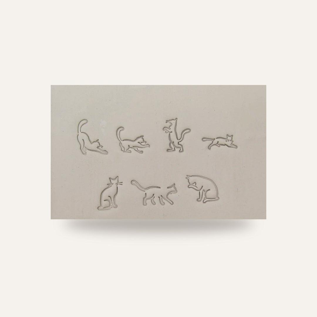 Carimbos de gatos — amostra cozida