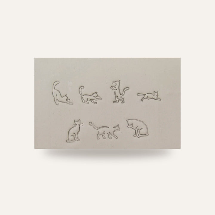 Carimbos de gatos — amostra cozida
