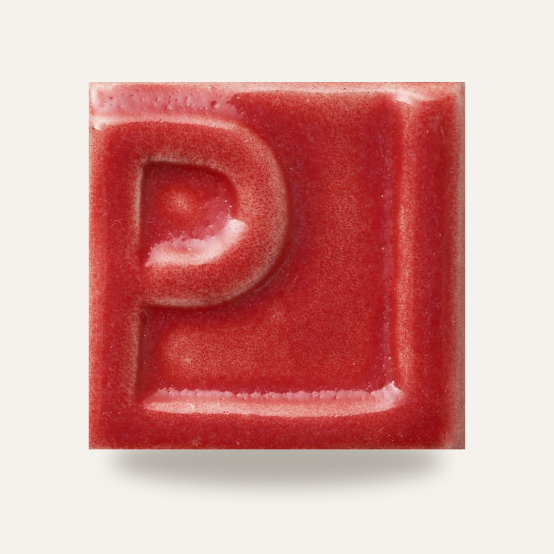 GRES O E 53290 VERMELHO TOMATE — amostra cozida