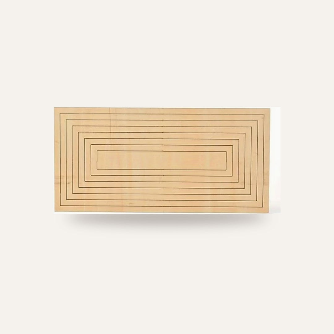 KIT MOLDES RETANGULO MADEIRA — amostra cozida