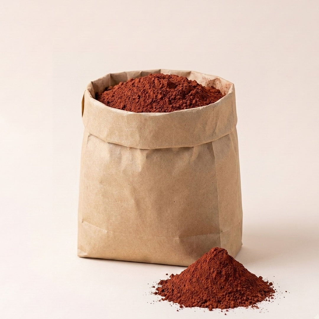 OXIDO DE FERRO VERMELHO — amostra cozida
