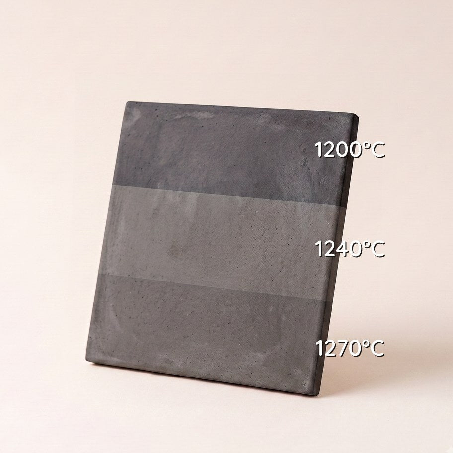 PORCELANA PASTA BLACK ICE — amostra cozida