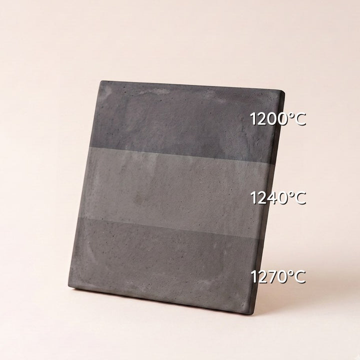 PORCELANA PASTA BLACK ICE — amostra cozida