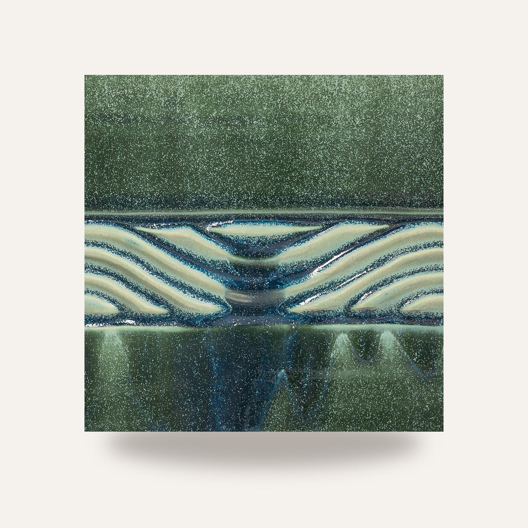 POTTER'S CHOICE | PC-13 SERPENTINE GREEN | AMACO — amostra cozida