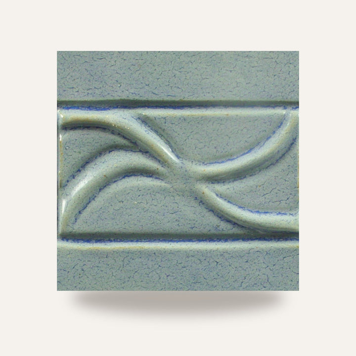 POTTER'S CHOICE | PC-28 FROSTED TURQUOISE | AMACO — amostra cozida