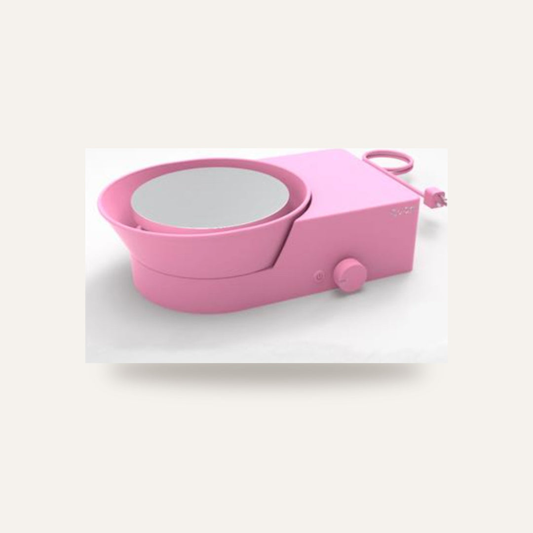 RODA DE OLEIRO QUARK S+rosa — amostra cozida