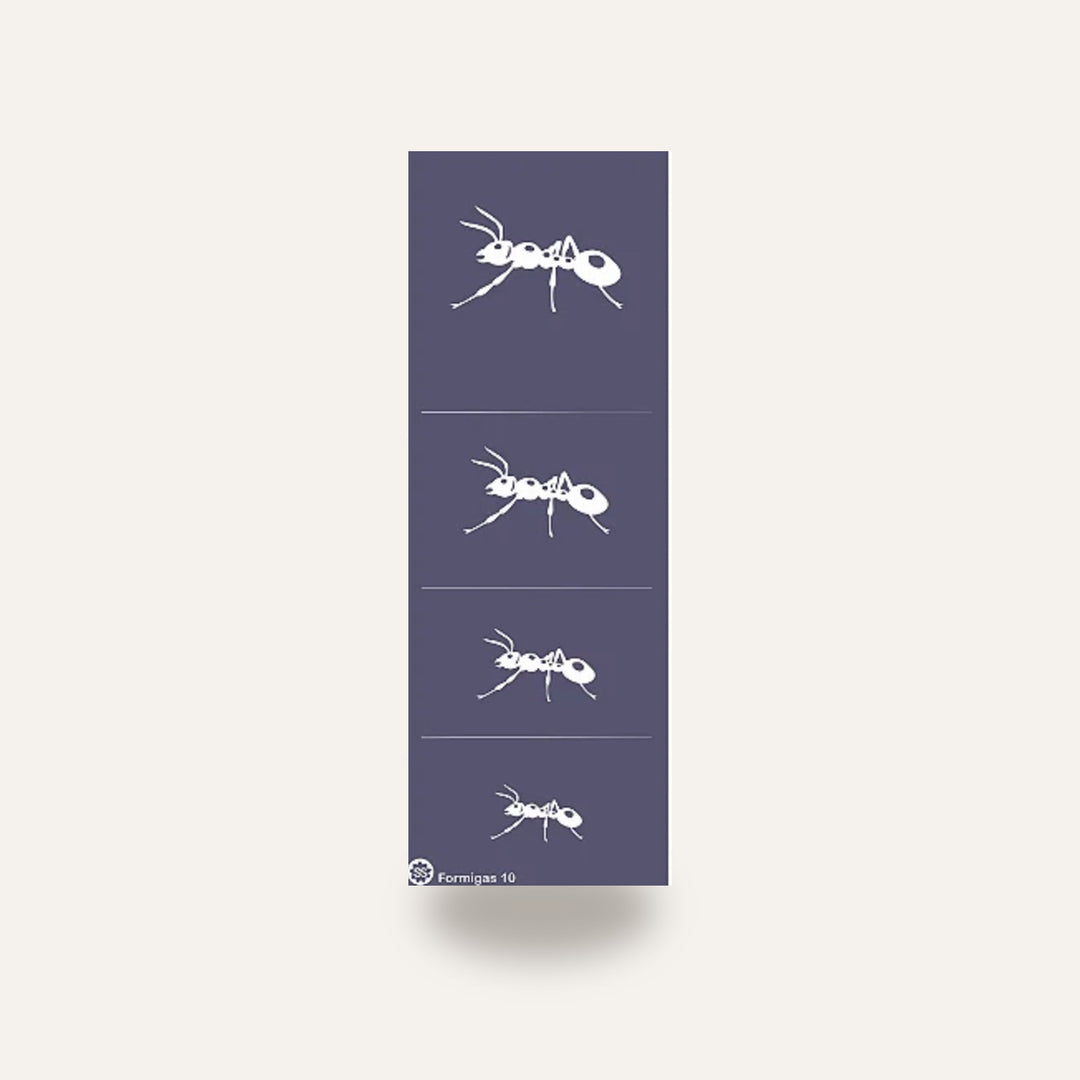 STENCIL FORMIGAS 10 — amostra cozida
