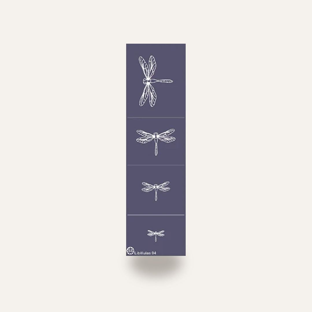 STENCIL LIBELULAS 04 — amostra cozida
