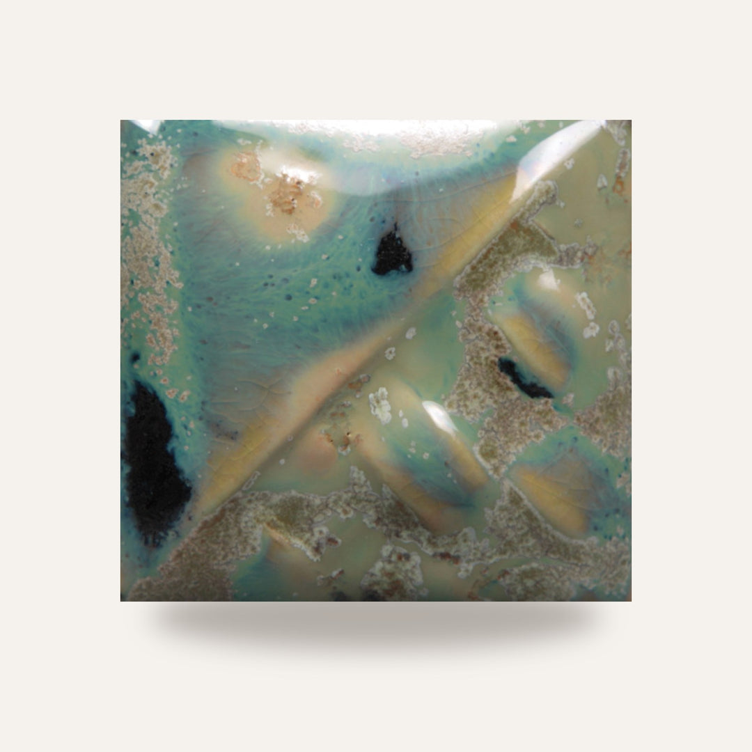 STONEWARE SW-146 AURORA GREEN — amostra cozida