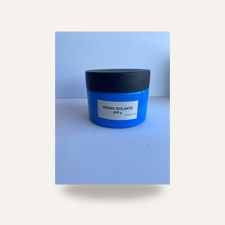 VERNIZ ISOLANTE - LATEX AZUL — amostra cozida
